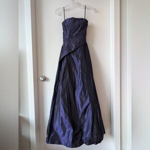 Y2K Strappy Purple Gown Sparkly Sz XS